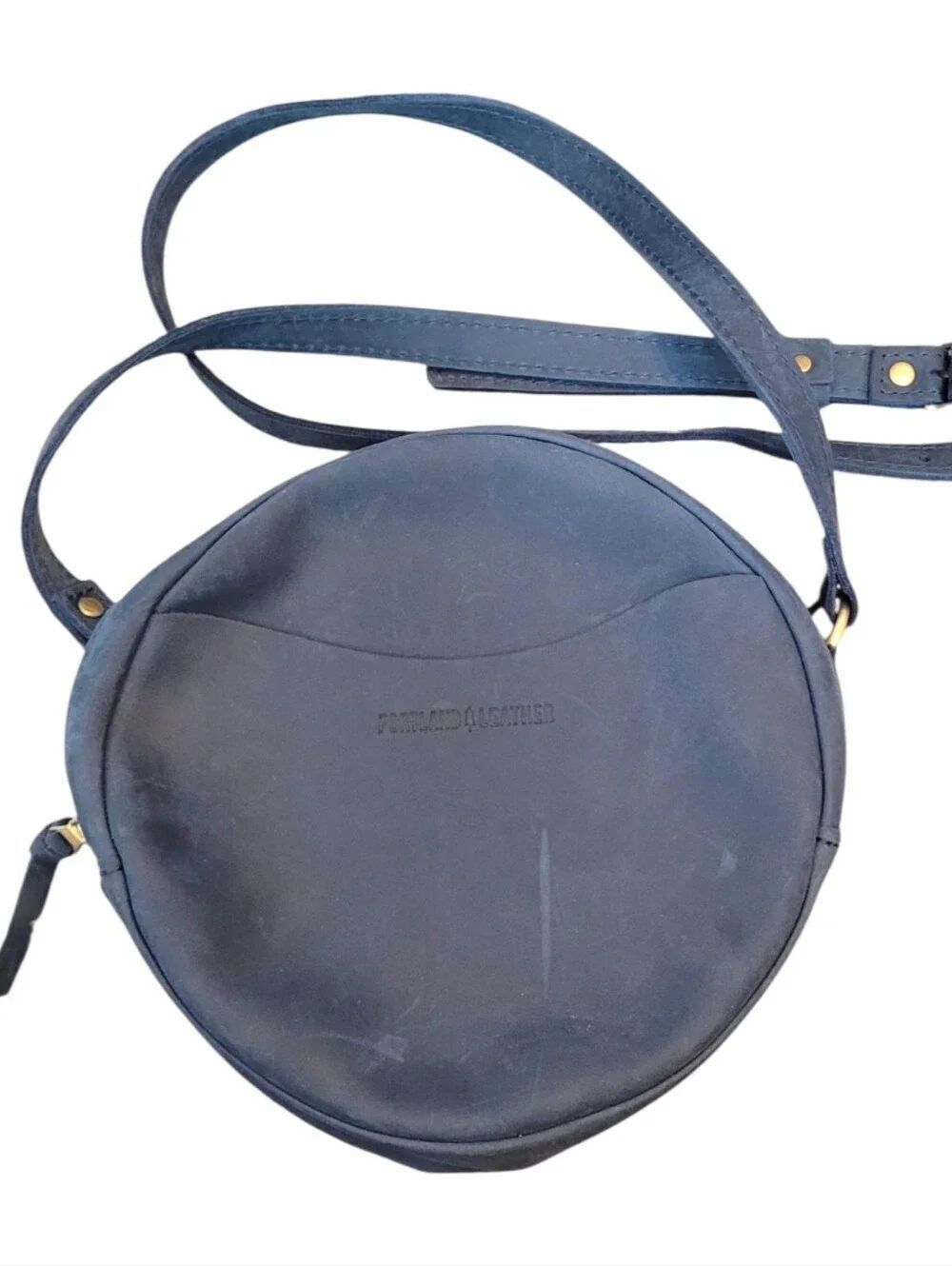 Portland Leather Velvet Blue Women’s Navy Round Crossbody Bag